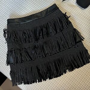 Black fringe Skirt